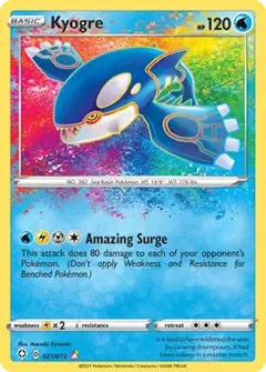Kyogre Amazing Rare 021