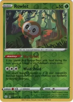 Rowlet Reverse Holo 006