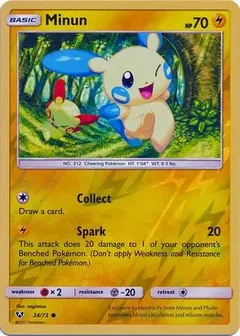 Minun Reverse Holo 34