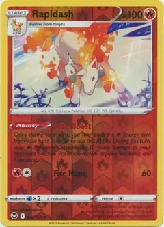 Rapidash Reverse Holo 022