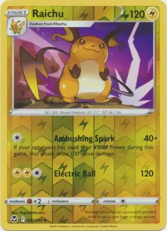 Raichu Reverse Holo