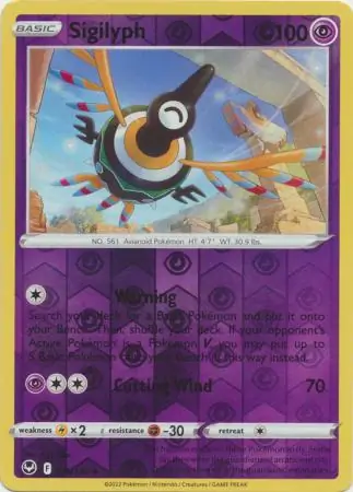 Sigilyph Reverse Holo