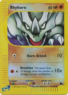 Rhyhorn Reverse Holo 91