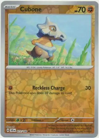 Cubone Reverse Holo
