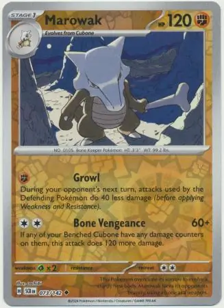 Marowak Reverse Holo