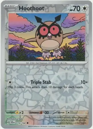 Hoothoot Reverse Holo