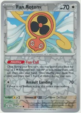 Fan Rotom Reverse Holo