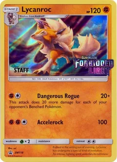Lycanroc Prerelease Staff SM118