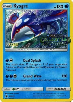Kyogre Prerelease Staff SM129