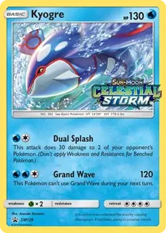 Kyogre Prerelease SM129