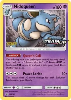 Nidoqueen Prerelease Staff SM160