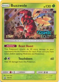 Buzzwole Prerelease Staff SM218