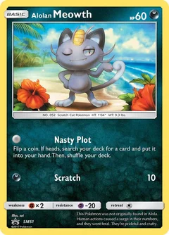 Alolan Meowth Holofoil SM51