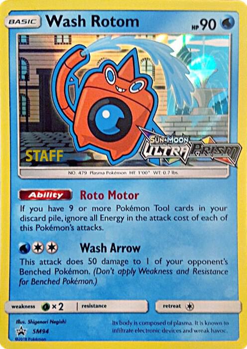 Wash Rotom Prerelease Staff