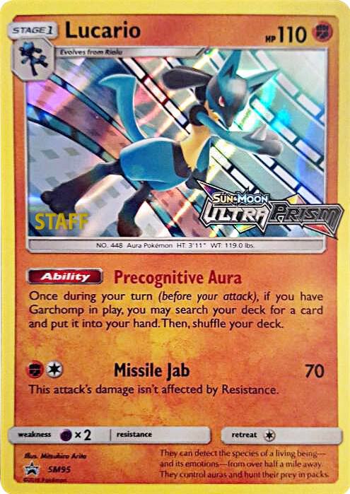 Lucario Prerelease Staff