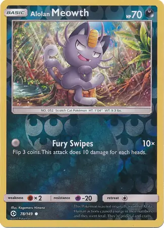 Alolan Meowth Reverse Holo
