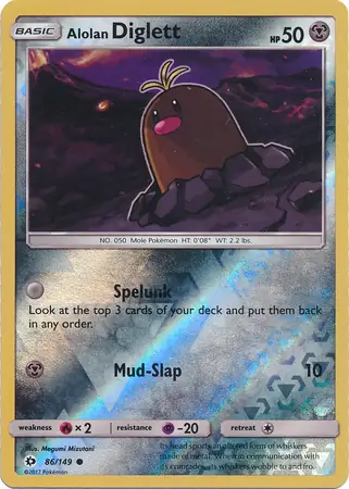 Alolan Diglett Reverse Holo