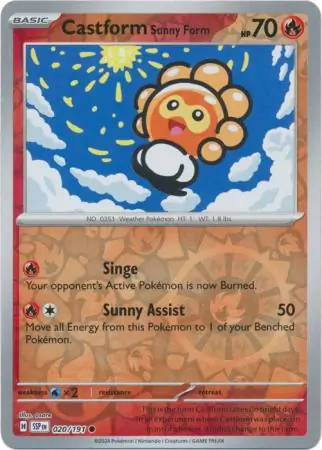 Castform Sunny Form Reverse Holo