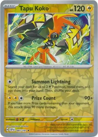 Tapu Koko Reverse Holo