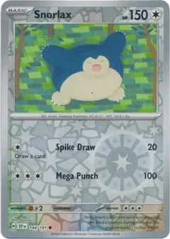 Snorlax Reverse Holo 144