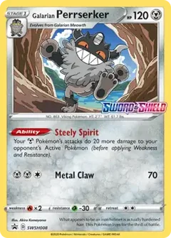 Galarian Perrserker Prerelease SWSH008