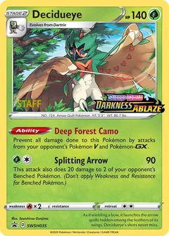 Decidueye Prerelease Staff SWSH035