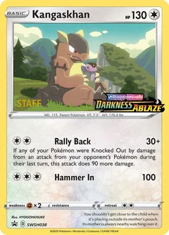 Kangaskhan Prerelease Staff SWSH038