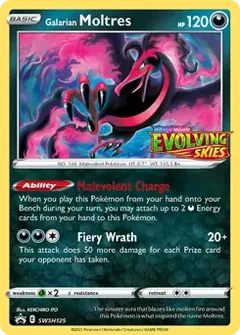 Galarian Moltres Prerelease SWSH125