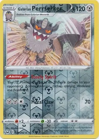 Galarian Perrserker Reverse Holo