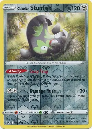 Galarian Stunfisk Reverse Holo