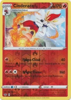 Cinderace Reverse Holo 036