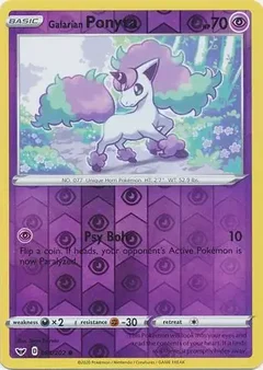 Galarian Ponyta Reverse Holo 081