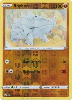Rhyhorn Reverse Holo 096