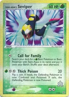 Team Aqua's Seviper Reverse Holo 17