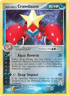 Team Aqua's Crawdaunt Holo 2
