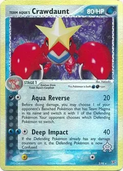 Team Aqua's Crawdaunt Reverse Holo 2