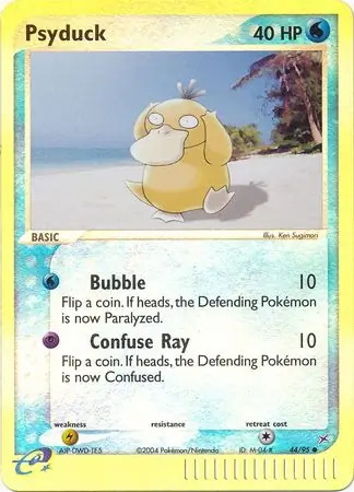 Psyduck Reverse Holo, Team Magma vs Team Aqua #44 Pokémon card