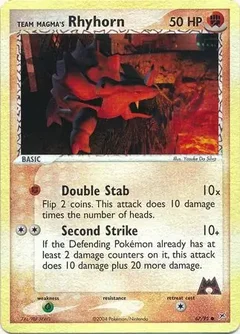 Team Magma's Rhyhorn Reverse Holo 67