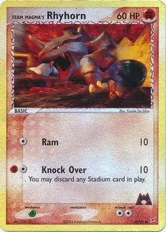 Team Magma's Rhyhorn Reverse Holo 68