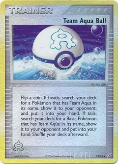 Team Aqua Ball Reverse Holo 75