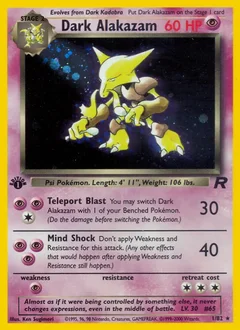 Dark Alakazam Holo 1