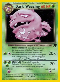 Dark Weezing Holo 14