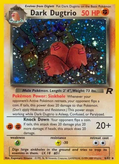 Dark Dugtrio Holo 6