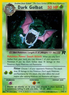 Dark Golbat Holo 7