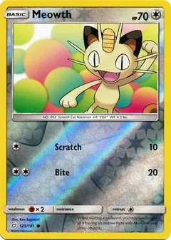 Meowth Reverse Holo 125