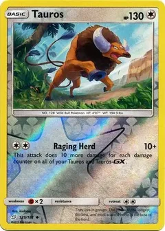 Tauros Reverse Holo 129