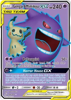 Full Art Gengar & Mimikyu GX 164