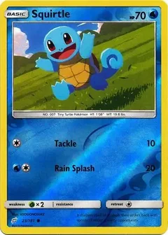 Squirtle Reverse Holo 23