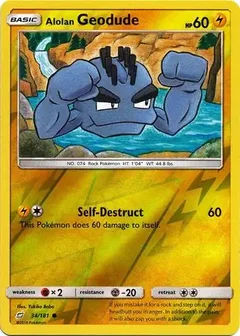 Alolan Geodude Reverse Holo 34
