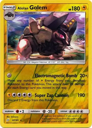 Alolan Golem Reverse Holo